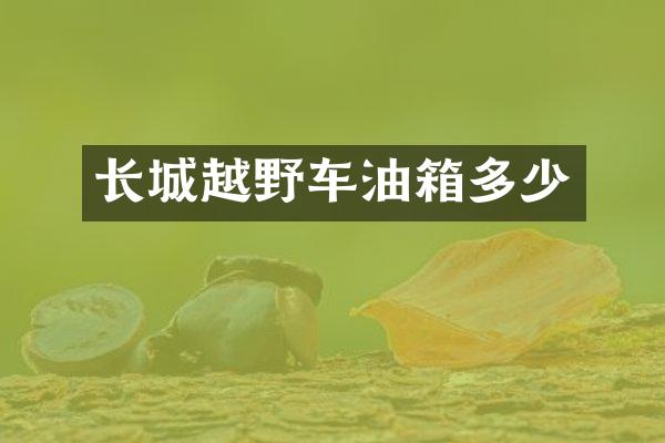 长城越野车油箱多少