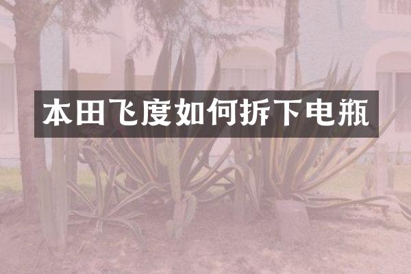 本田飞度如何拆下电瓶