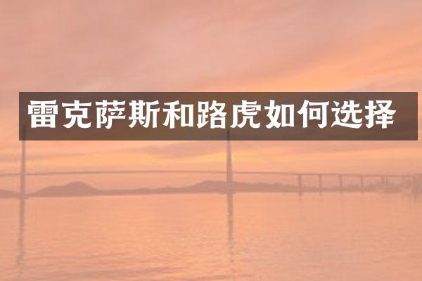 雷克萨斯和路虎如何选择