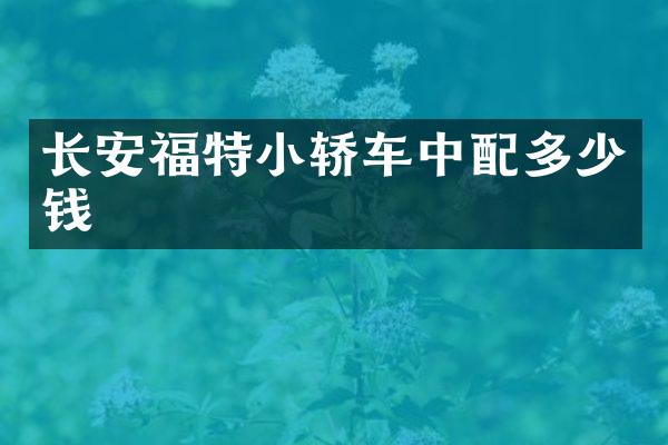 长安福特小轿车中配多少钱