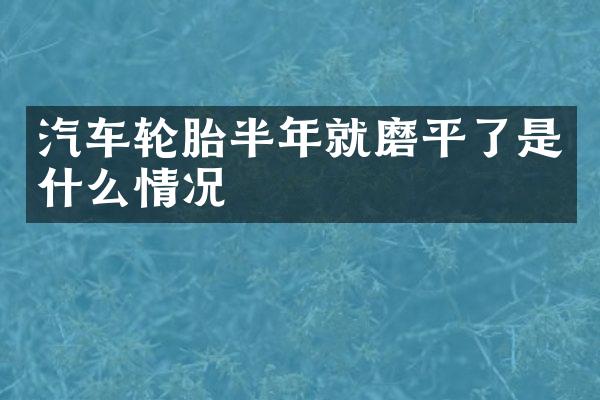 汽车轮胎半年就磨平了是什么情况
