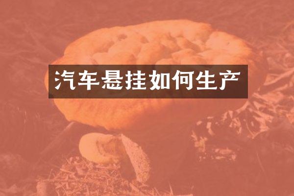 汽车悬挂如何生产