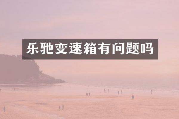 乐驰变速箱有问题吗