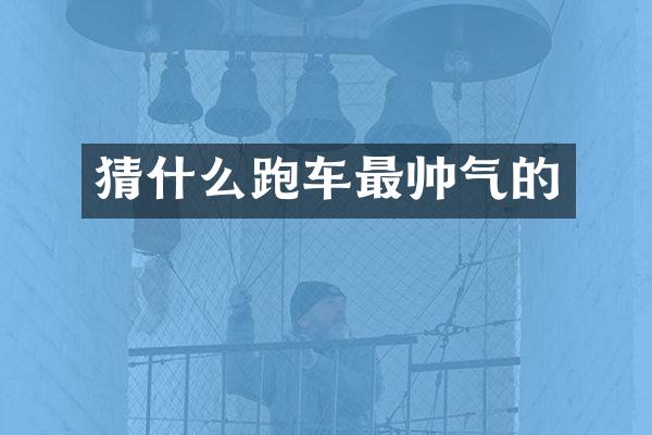 猜什么跑车最帅气的