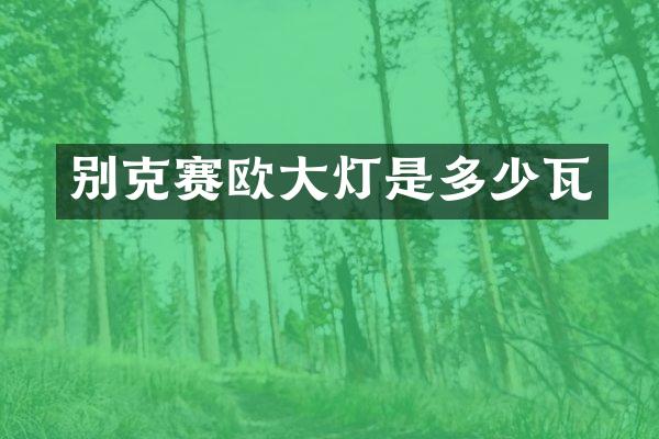 别克赛欧大灯是多少瓦