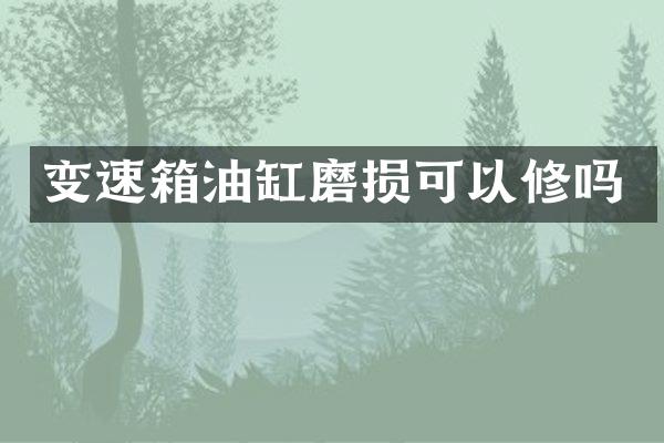 变速箱油缸磨损可以修吗