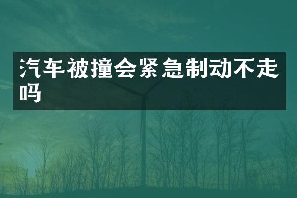 汽车被撞会紧急制动不走吗