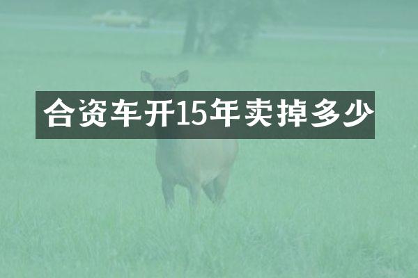 合资车开15年卖掉多少