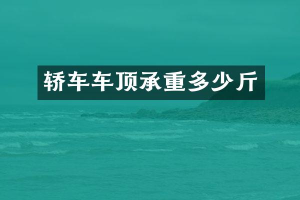轿车车顶承重多少斤