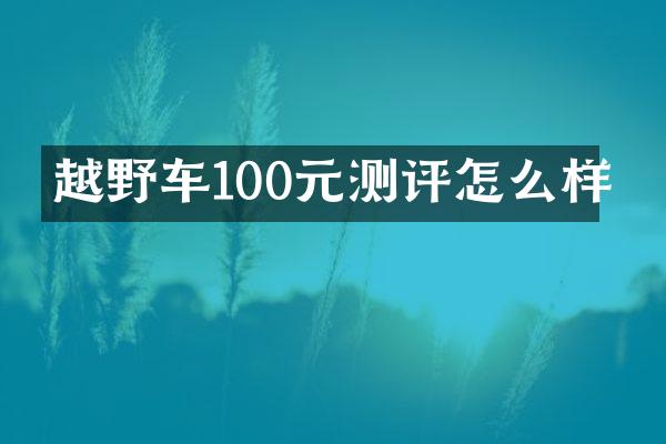 越野车100元测评怎么样