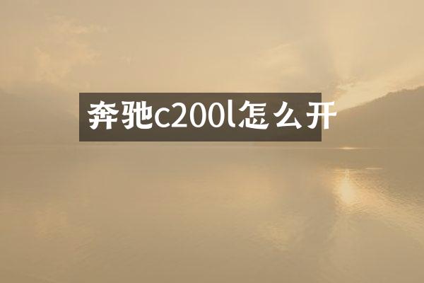 奔驰c200l怎么开