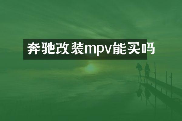 奔驰改装mpv能买吗