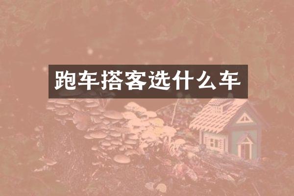 跑车搭客选什么车