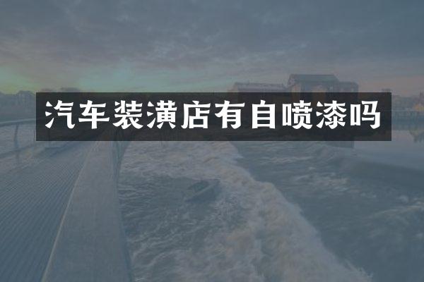 汽车装潢店有自喷漆吗