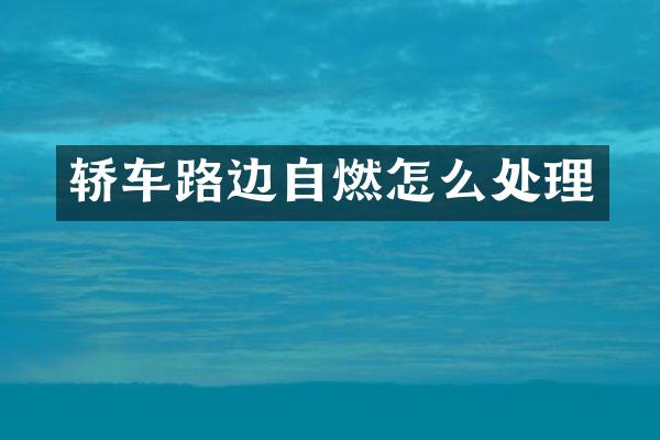 轿车路边自燃怎么处理