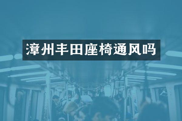 漳州丰田座椅通风吗