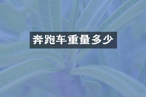 奔跑车重量多少