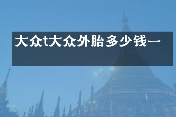 大众t大众外胎多少钱一个