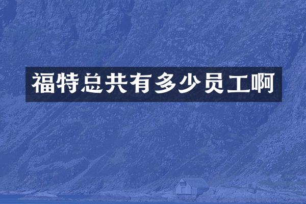福特总共有多少员工啊