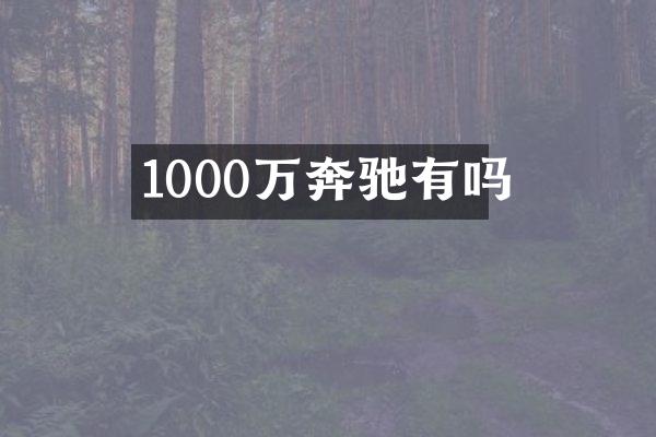 1000万奔驰有吗