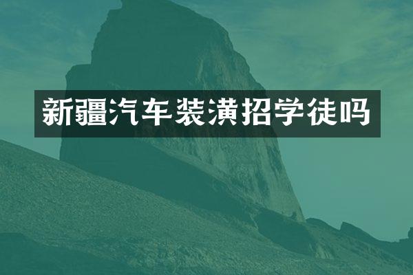 新疆汽车装潢招学徒吗