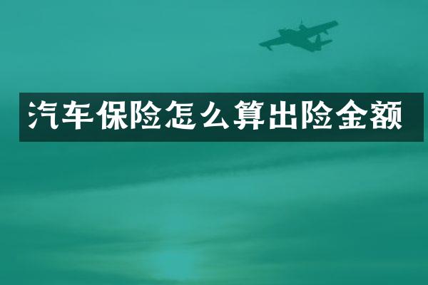 汽车保险怎么算出险金额