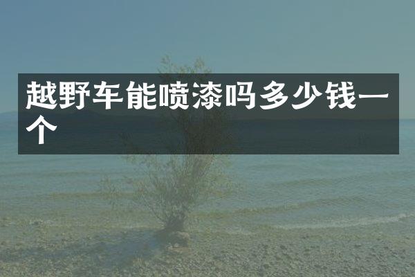 越野车能喷漆吗多少钱一个