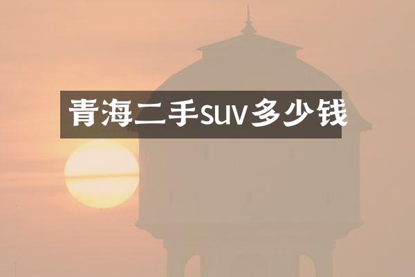 青海二手suv多少钱