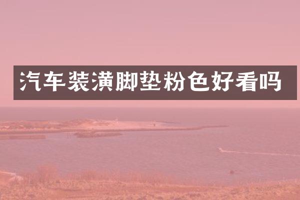 汽车装潢脚垫粉色好看吗