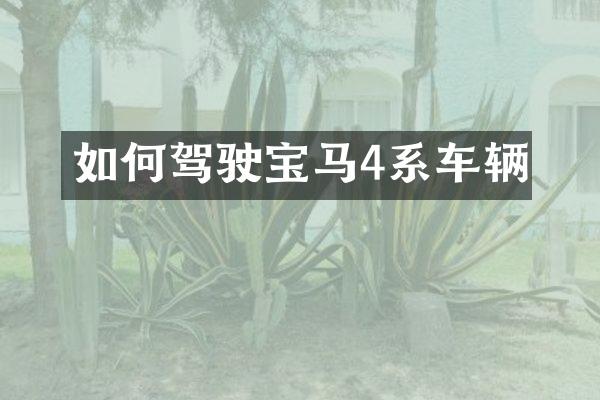 如何驾驶宝马4系车辆
