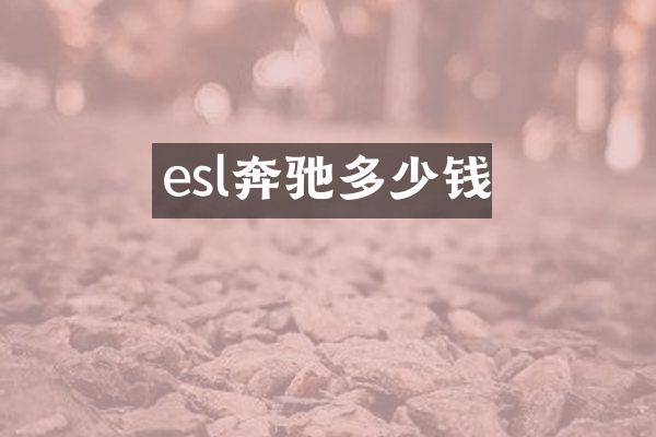 esl奔驰多少钱