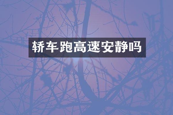 轿车跑高速安静吗