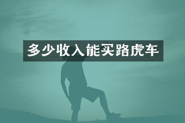 多少收入能买路虎车