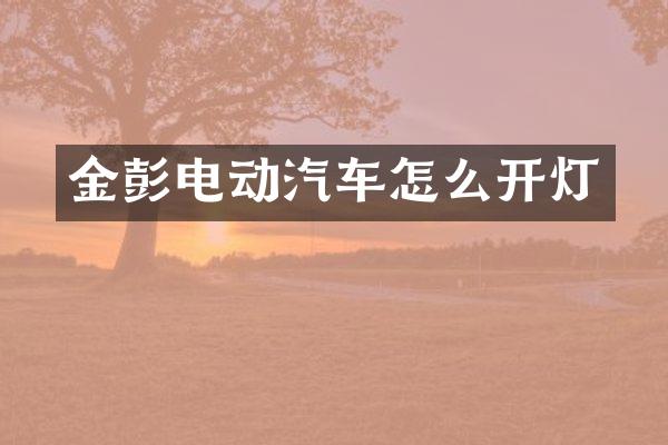 金彭电动汽车怎么开灯