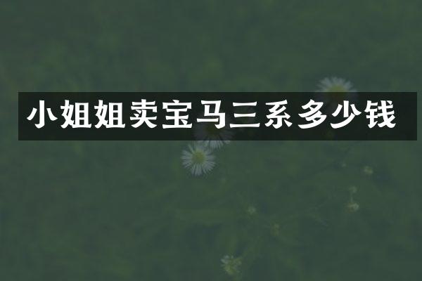 姐卖宝马三系多少钱