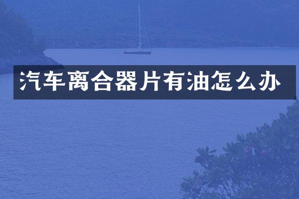 汽车离合器片有油怎么办
