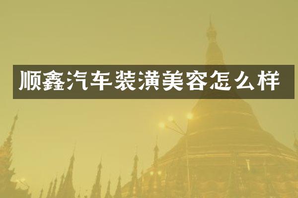 顺鑫汽车装潢美容怎么样