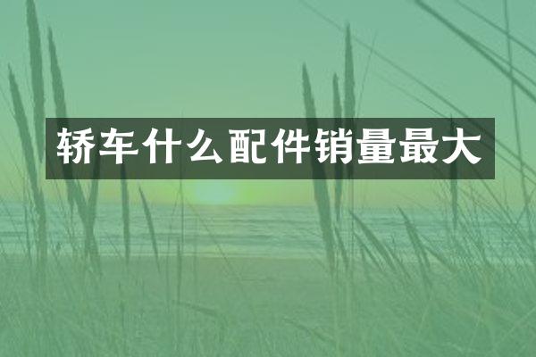轿车什么配件销量最大