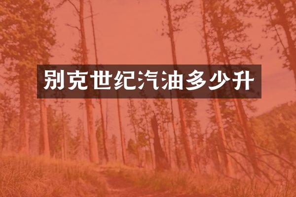 别克世纪汽油多少升