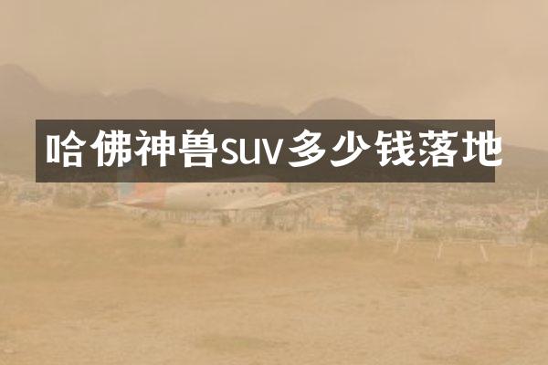 哈佛神兽suv多少钱落地