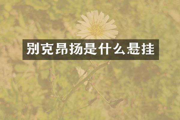 别克昂扬是什么悬挂