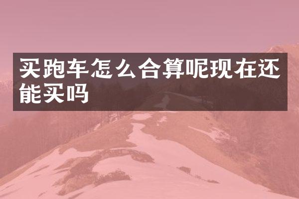 买跑车怎么合算呢现在还能买吗