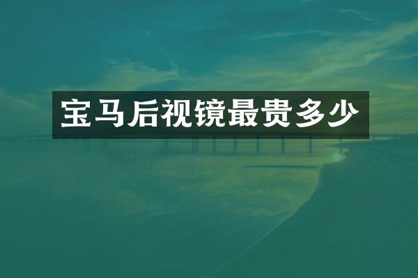 宝马后视镜最贵多少