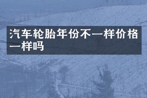 汽车轮胎年份不一样价格一样吗