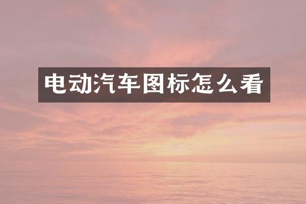 电动汽车图标怎么看