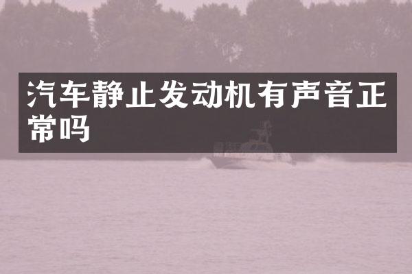 汽车静止发动机有声音正常吗