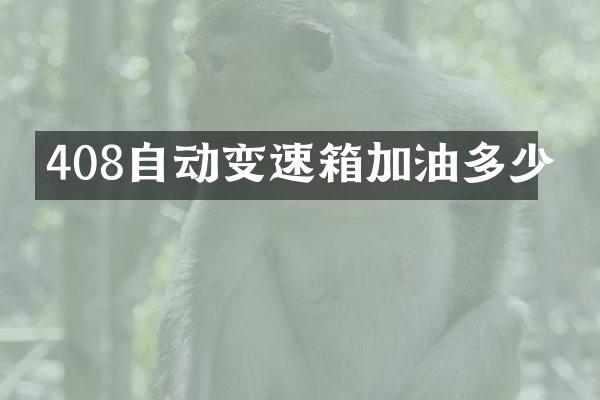 408自动变速箱加油多少