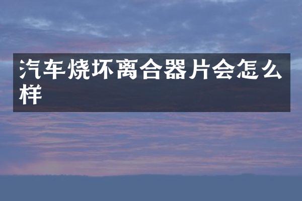 汽车烧坏离合器片会怎么样