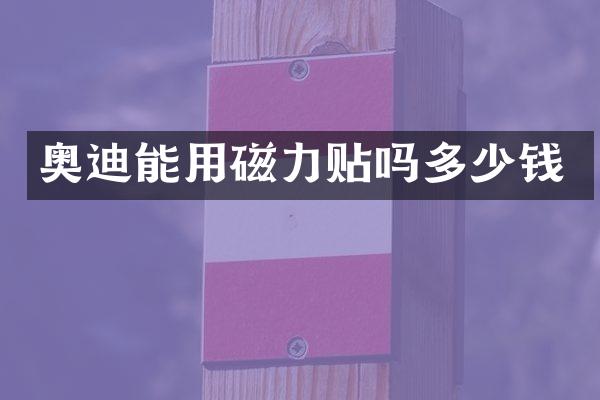奥迪能用磁力贴吗多少钱