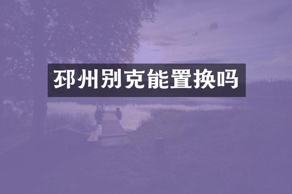 邳州别克能置换吗